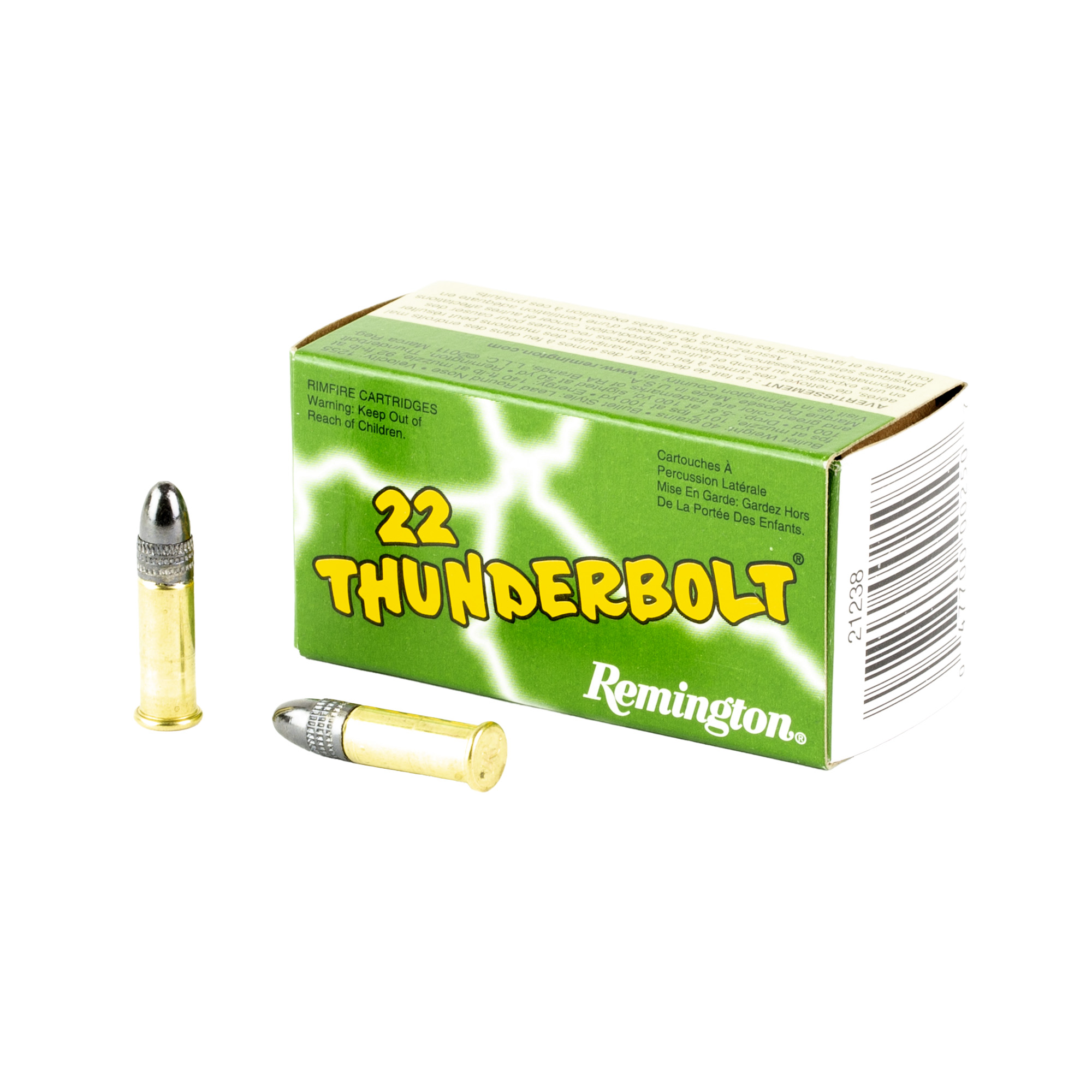 Remington Thunderbolt 22 Long Rifle Round Nose 40 Grain 50 Rounds