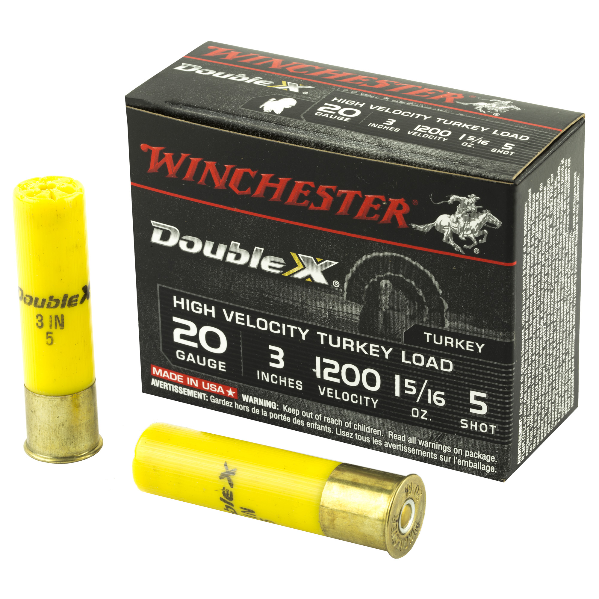 Winchester Double X High Velocity Turkey Load 20 ga. 3 in. 1 5/16 oz. 5 Shot 10 rd.