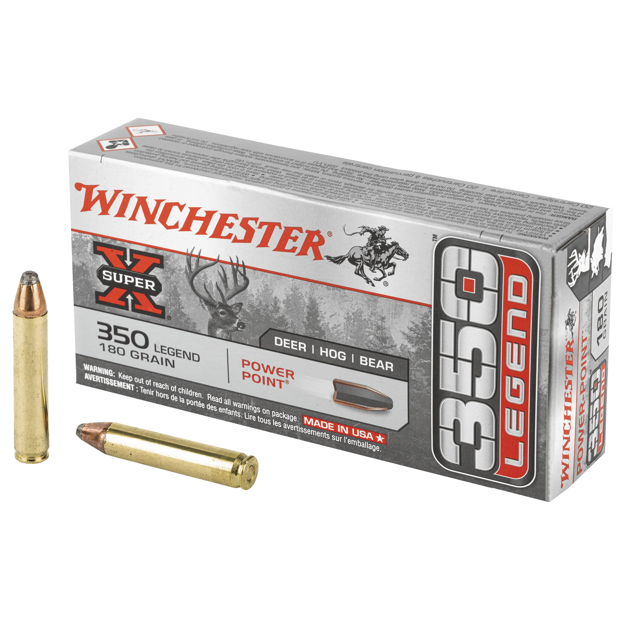 Winchester, Super-X, 350 Legend, Power-Point, 180 Grain, 20 Rounds