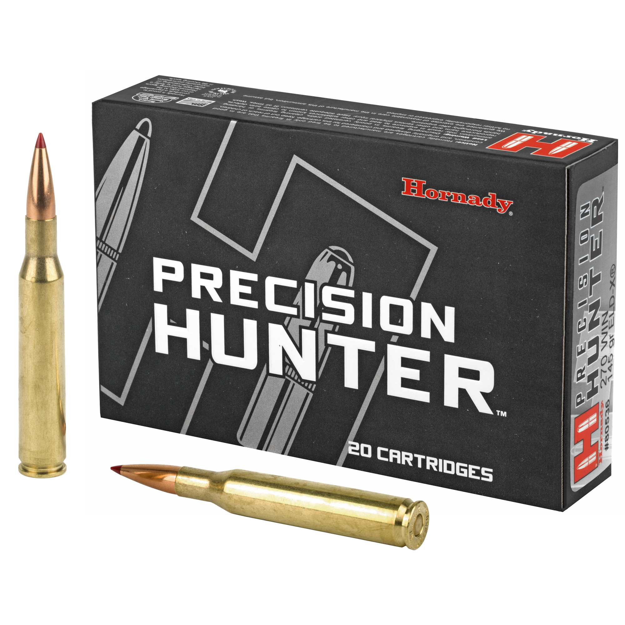 Hornady Precision Hunter Rifle Ammo 270 Win. 145 gr. ELD-X 20 rd.