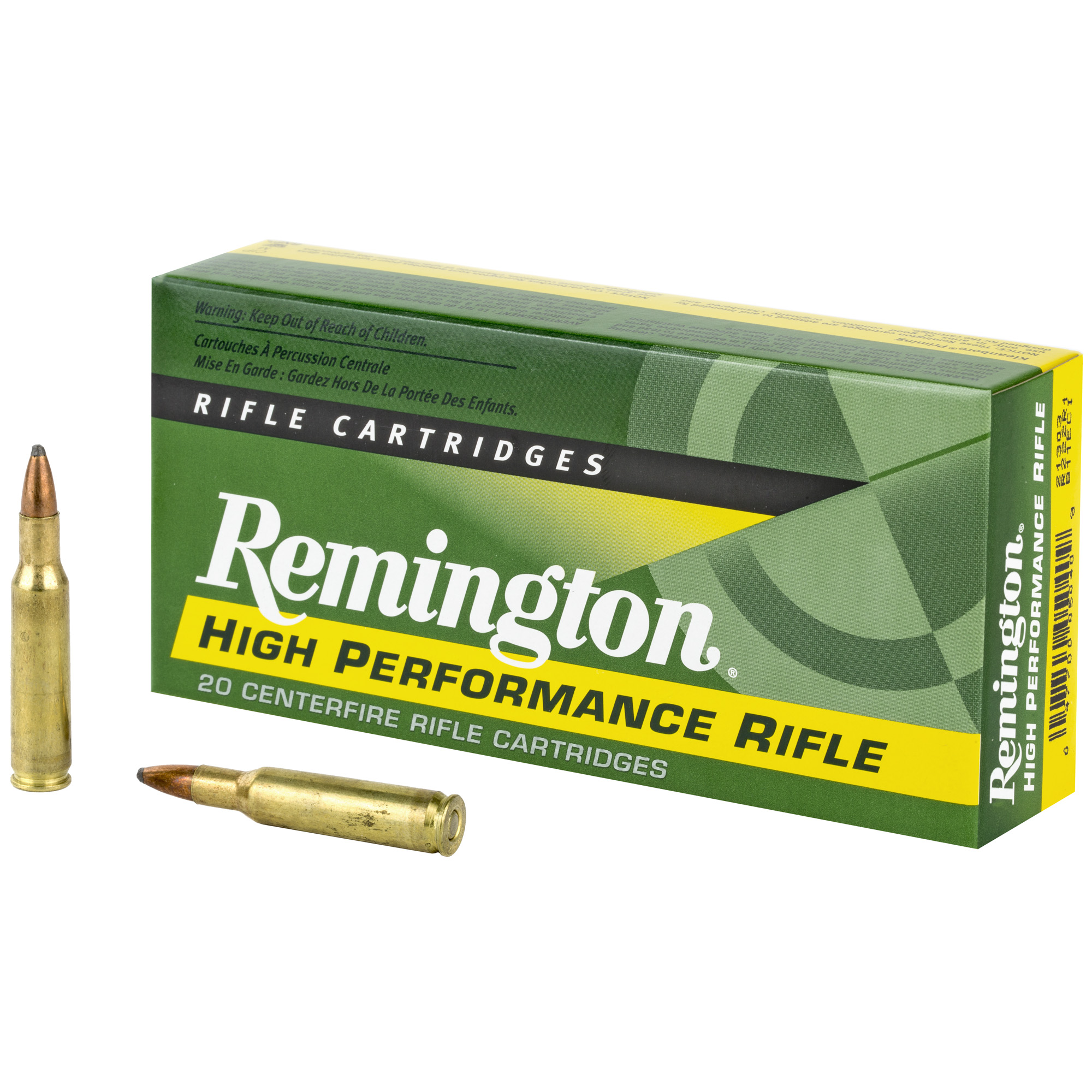 Remington High Performance Rifle Ammo 222 Remington PSP 50 Grain 20 Rounds