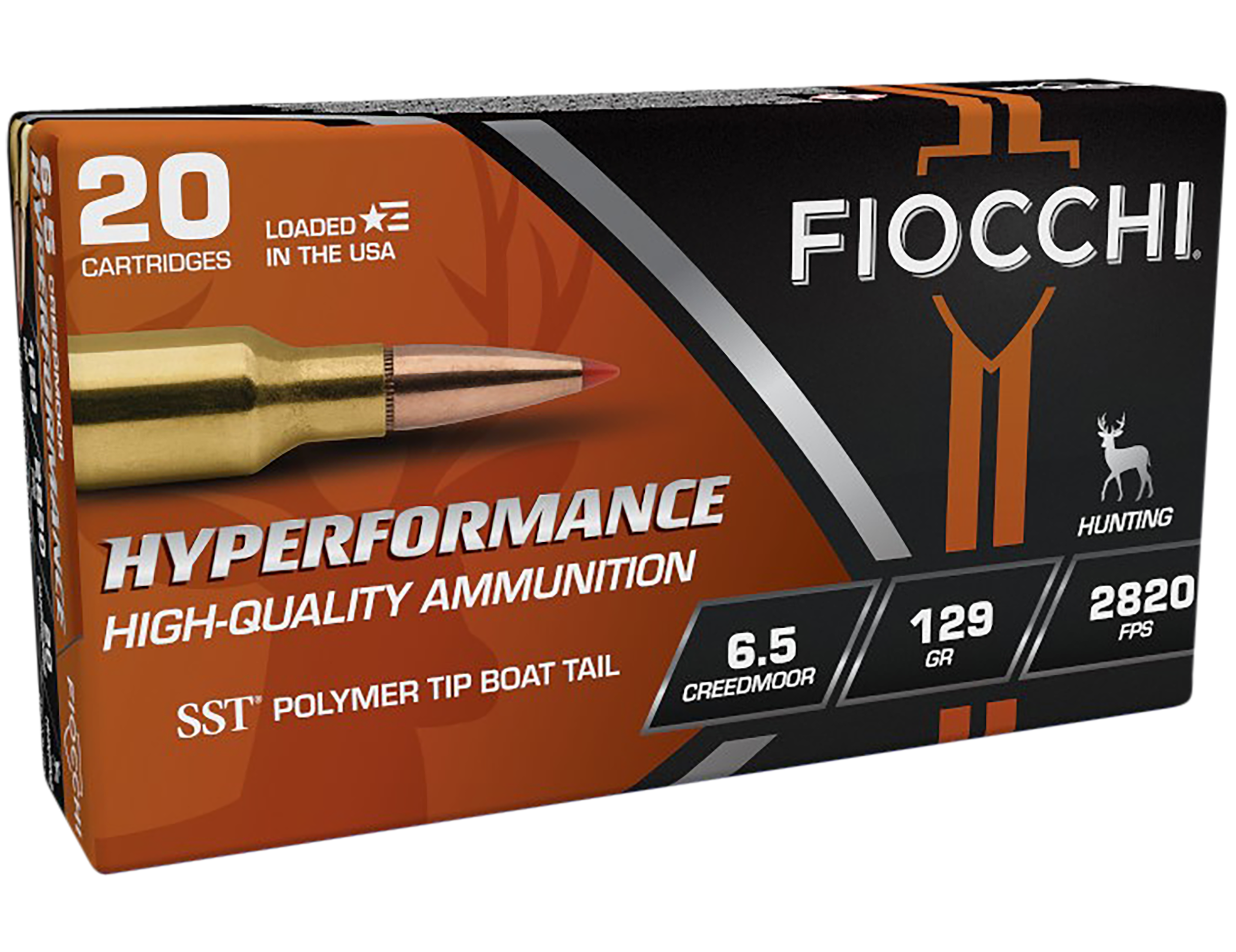 Fiocchi Hyperformance Hunt 6.5 Creedmoor Sst 129 Grain 20 Rounds