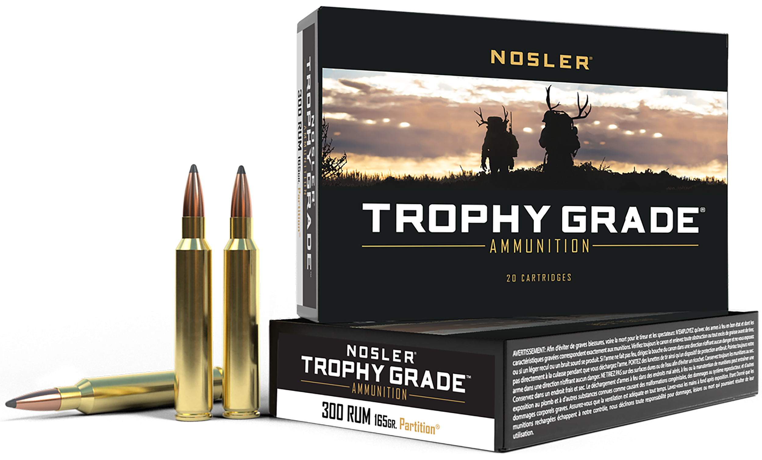 Nosler Trophy Grade 300 Remington Ultra Magnum AccuBond Soft 165 Grain 20 Rounds