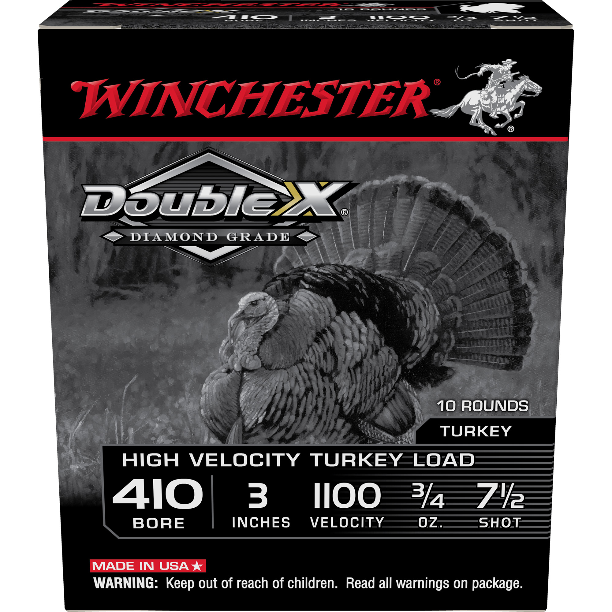 Winchester Double X Turkey Load 410 Copper Shot Three Quarters Ounce 10 Rounds