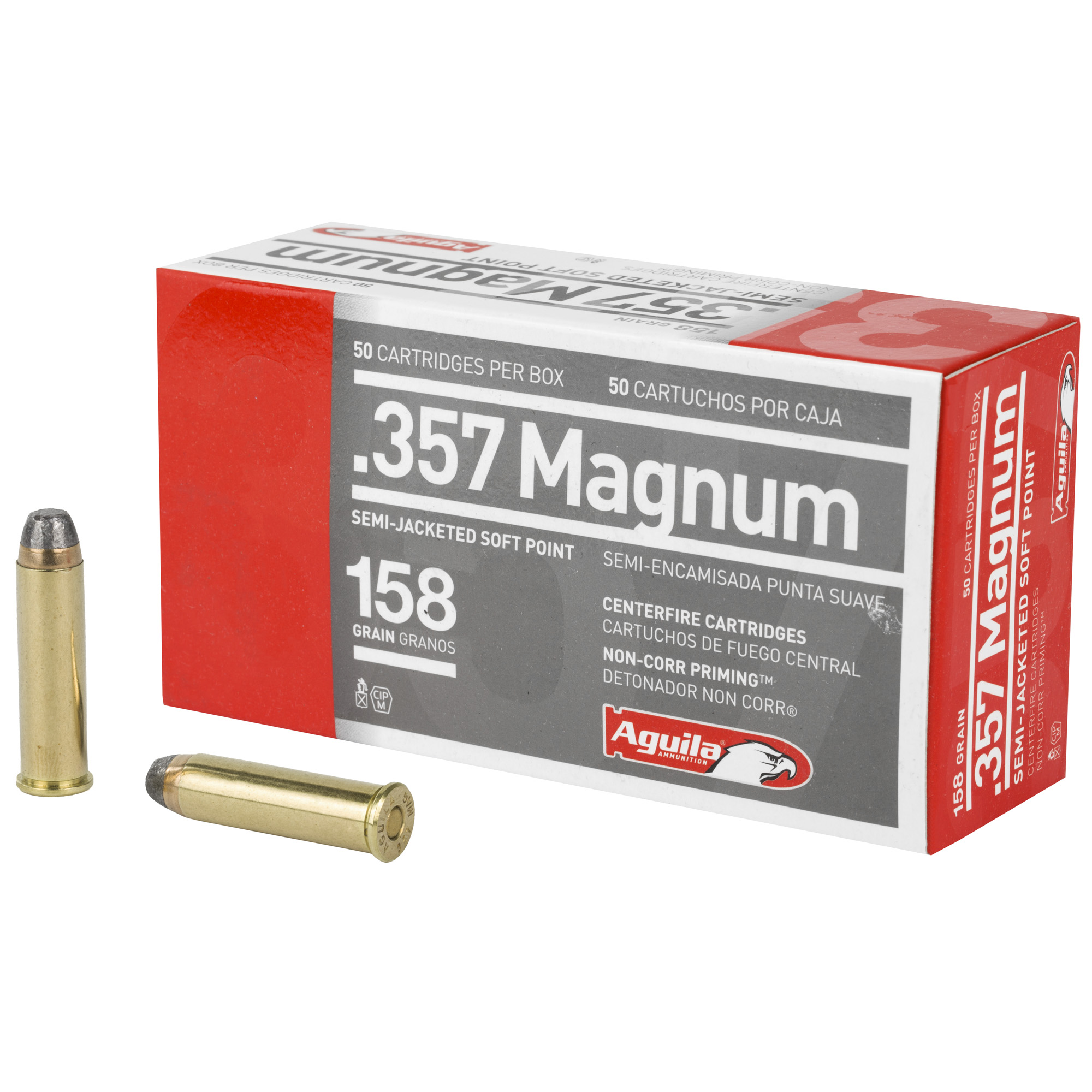 Aguila Ammunition, .357 Magnum, Semi-Jacketed Soft Point, 158 Grain, 50 Rounds