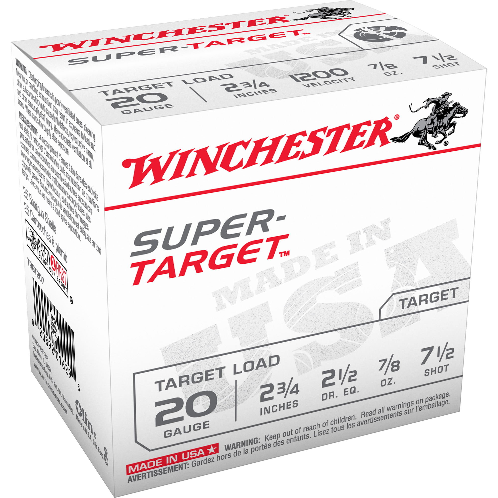 Winchester Super Target 20 Gauge Lead 7/8 oz 25 Rounds