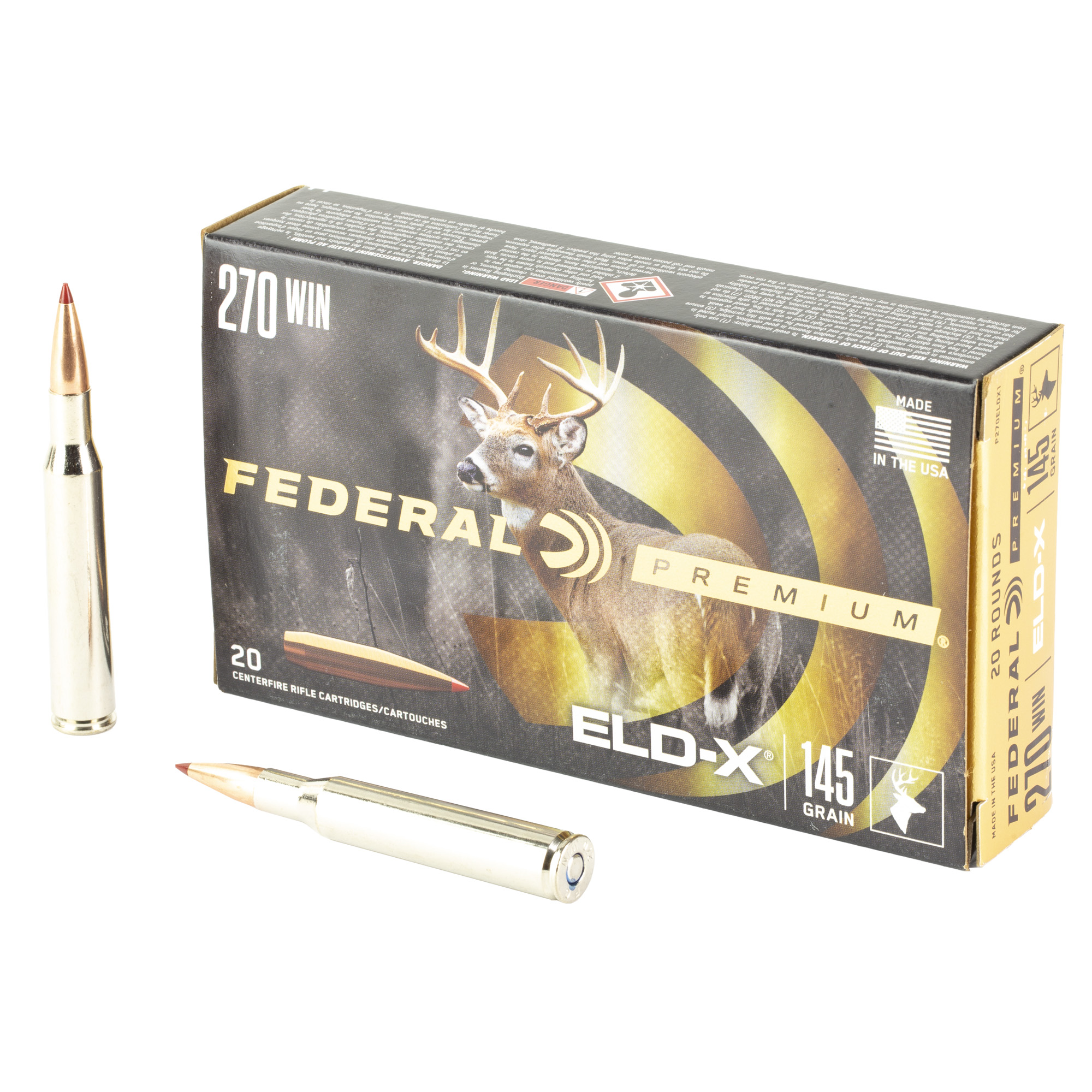 Federal Premium Rifle Ammo 270 Win. 145 gr. ELDX 20 rd.