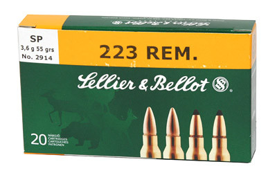 Sellier & Bellot 223 Remington Full Metal Jacket 55 Grain 20 Rounds
