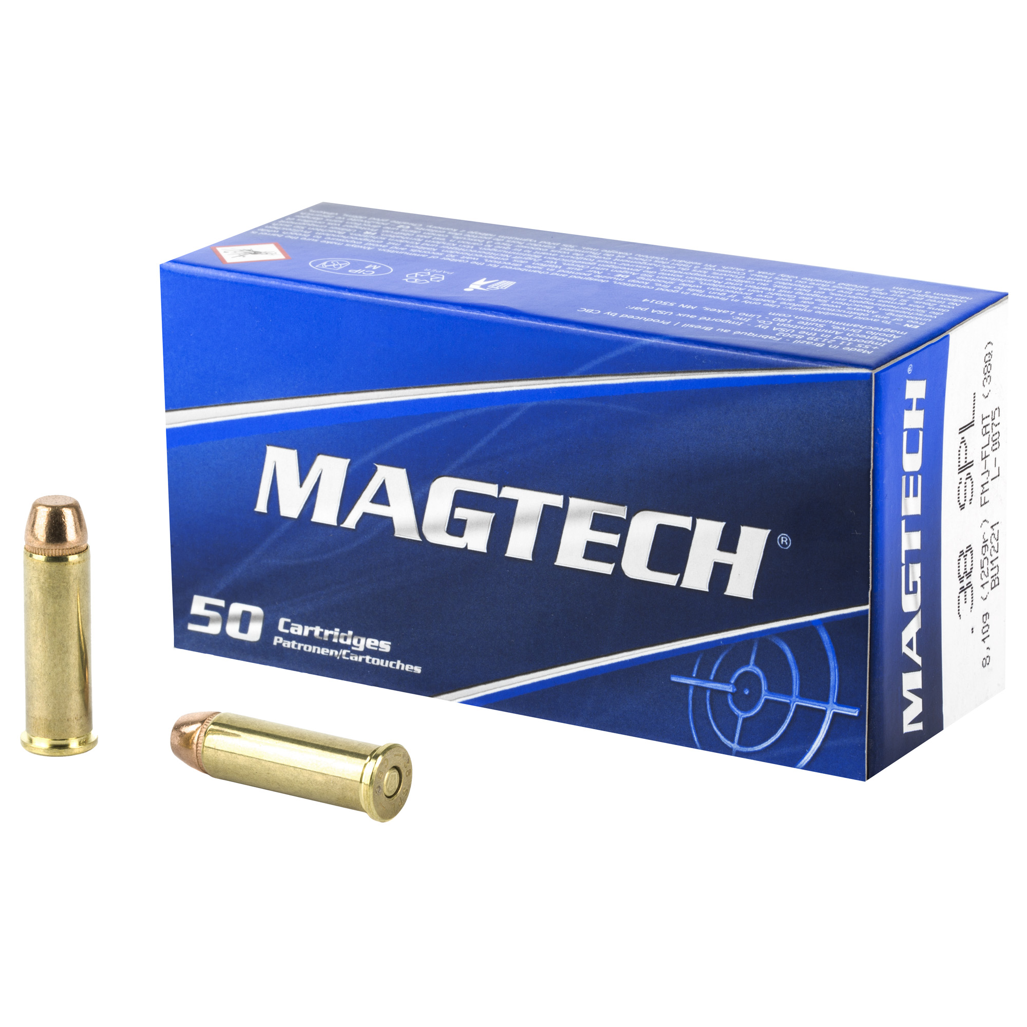 Magtech 38Q 38 Special Full Metal Jacket Flat Point 125 Grain 50 Rounds