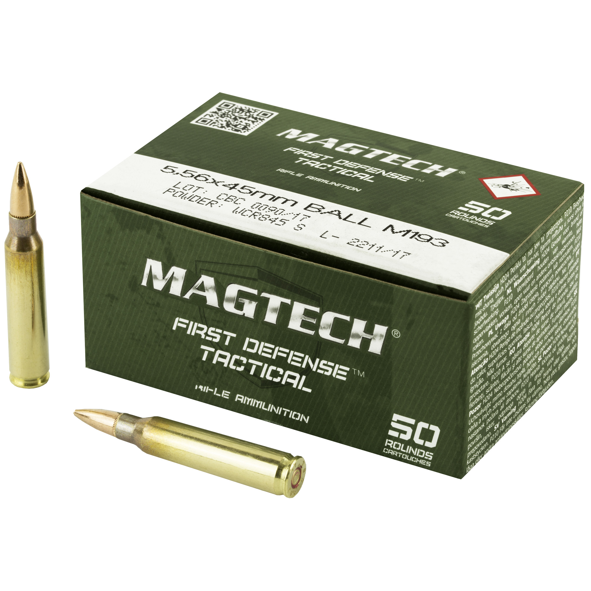 Magtech, Tactical, 5.56x45mm Nato, Full Metal Jacket, 55 Grain, 50 Rounds