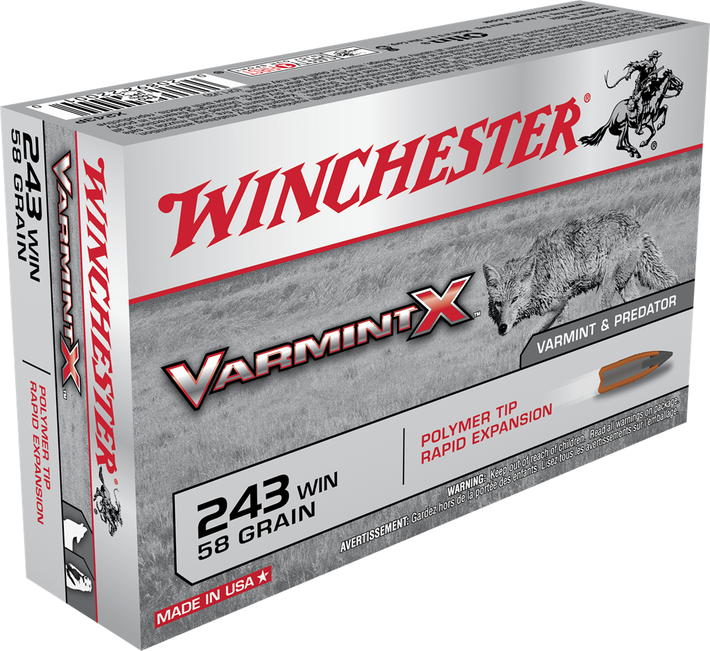 Winchester Varmint-X 243 Winchester Polymer Tip 58 Grain 20 Rounds
