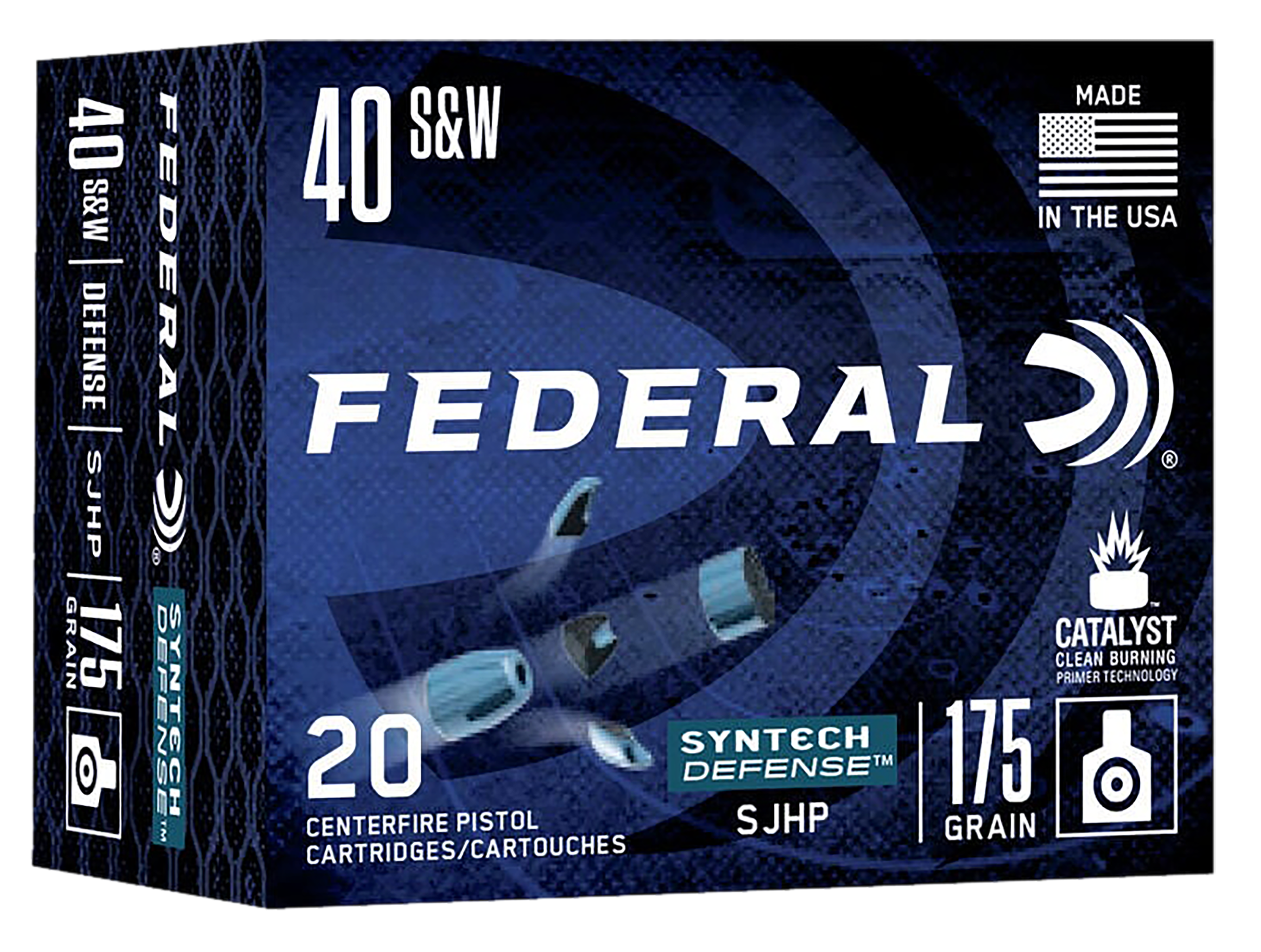 Federal Syntech Defense 40 S&W 175 Grain SJHP 20 Rounds