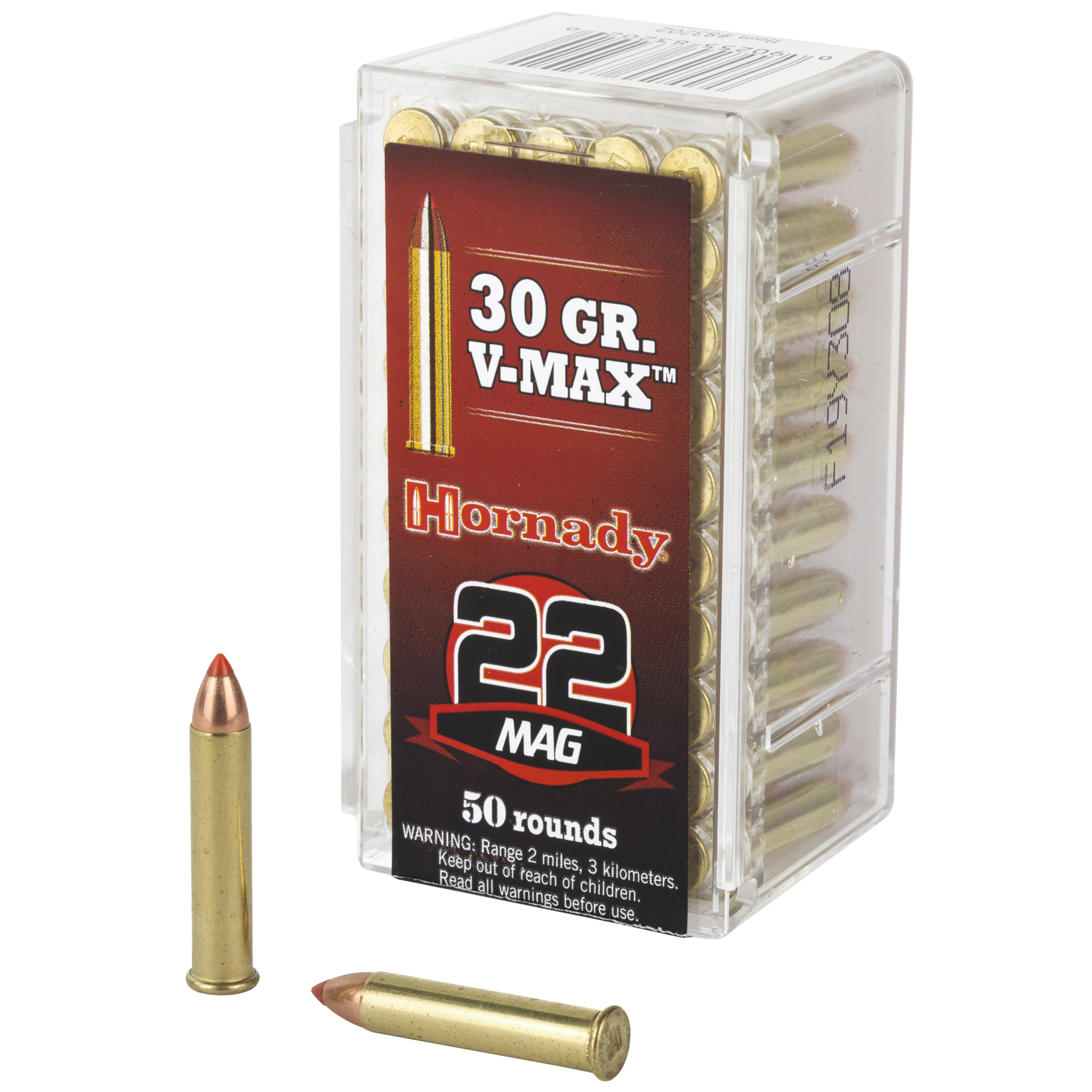 Hornady Varmint Express Rimfire Ammo 22 Mag 30 gr. V-Max 50 rd.