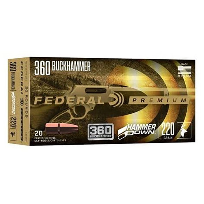 Federal Premium HammerDown 360 Buckhammer Soft Point 220 Grain 20 Rounds