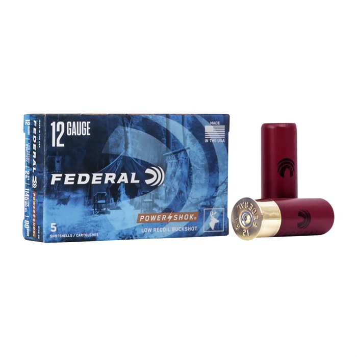 Federal Power-Shok 12 Gauge 00 Buckshot 12 Pellets 5 Rounds