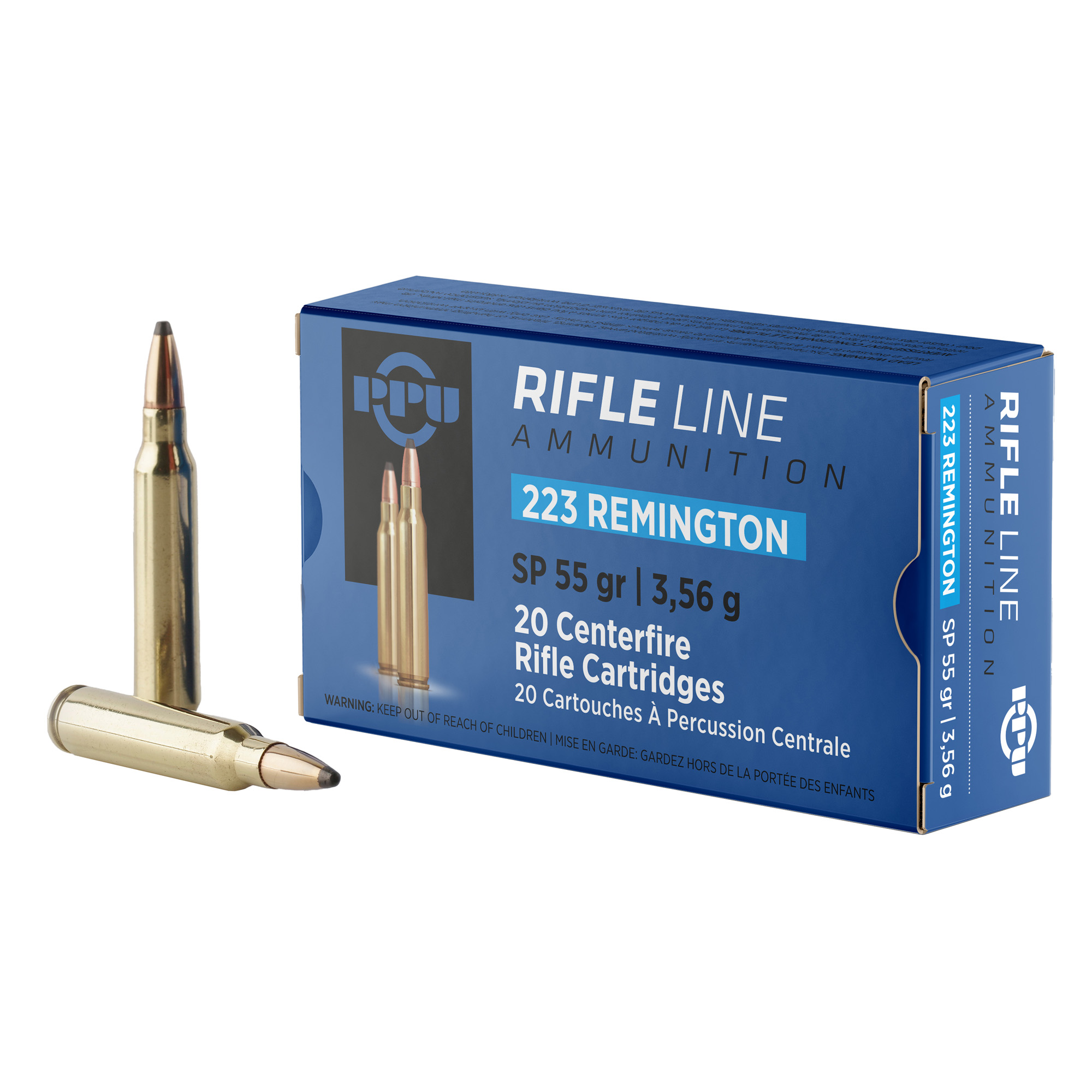 Prvi Partizan PPU PP223S 223 Remington Soft Point 55 Grain 20 Rounds