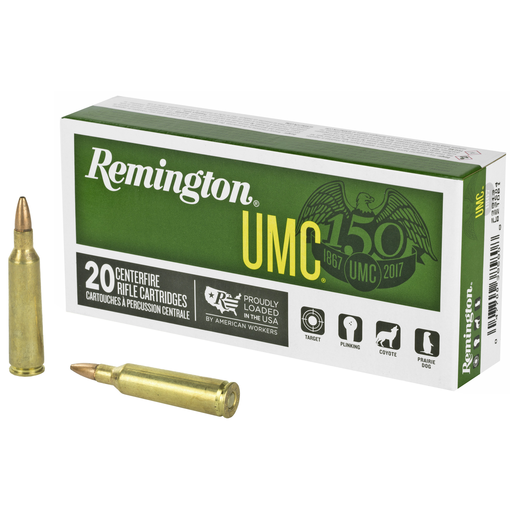 Remington UMC 22-250 Remington Jacketed Hollow Point 50 Grain 20 Rounds