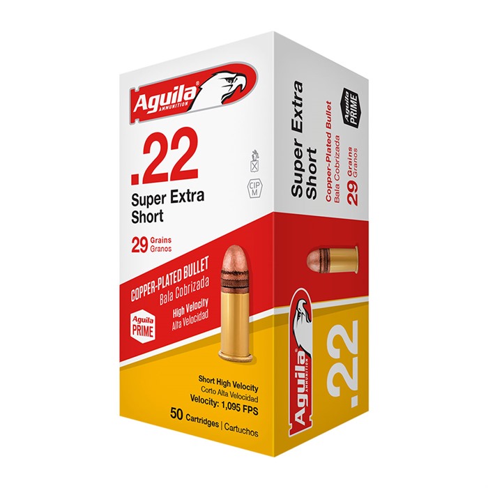 Aguila Standard High Velocity 22 Short Copper Plated Round Nose 29 Grain 50 Rounds