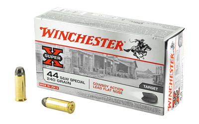 Winchester, SuperX, 44 Smith Wesson Special, Lead Flatnose, 240 Grain, 50 Rounds