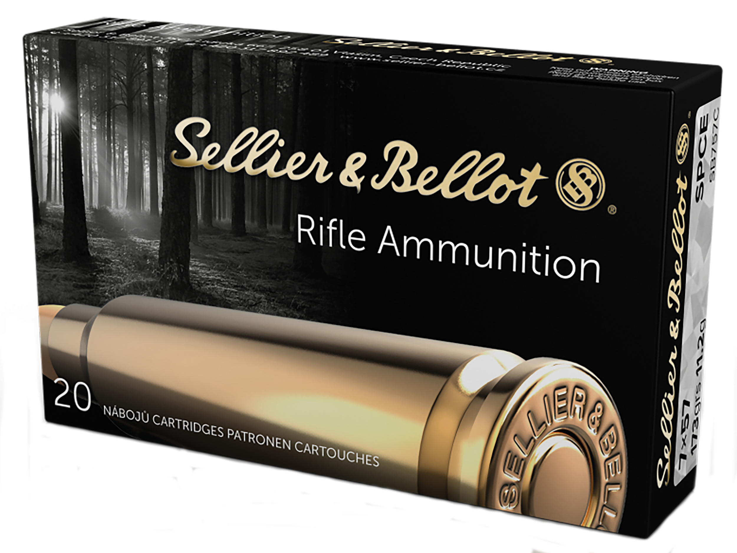 Sellier & Bellot SB757C 7x57mm Mauser Soft Point Cutting Edge 173 Grain 20 Rounds