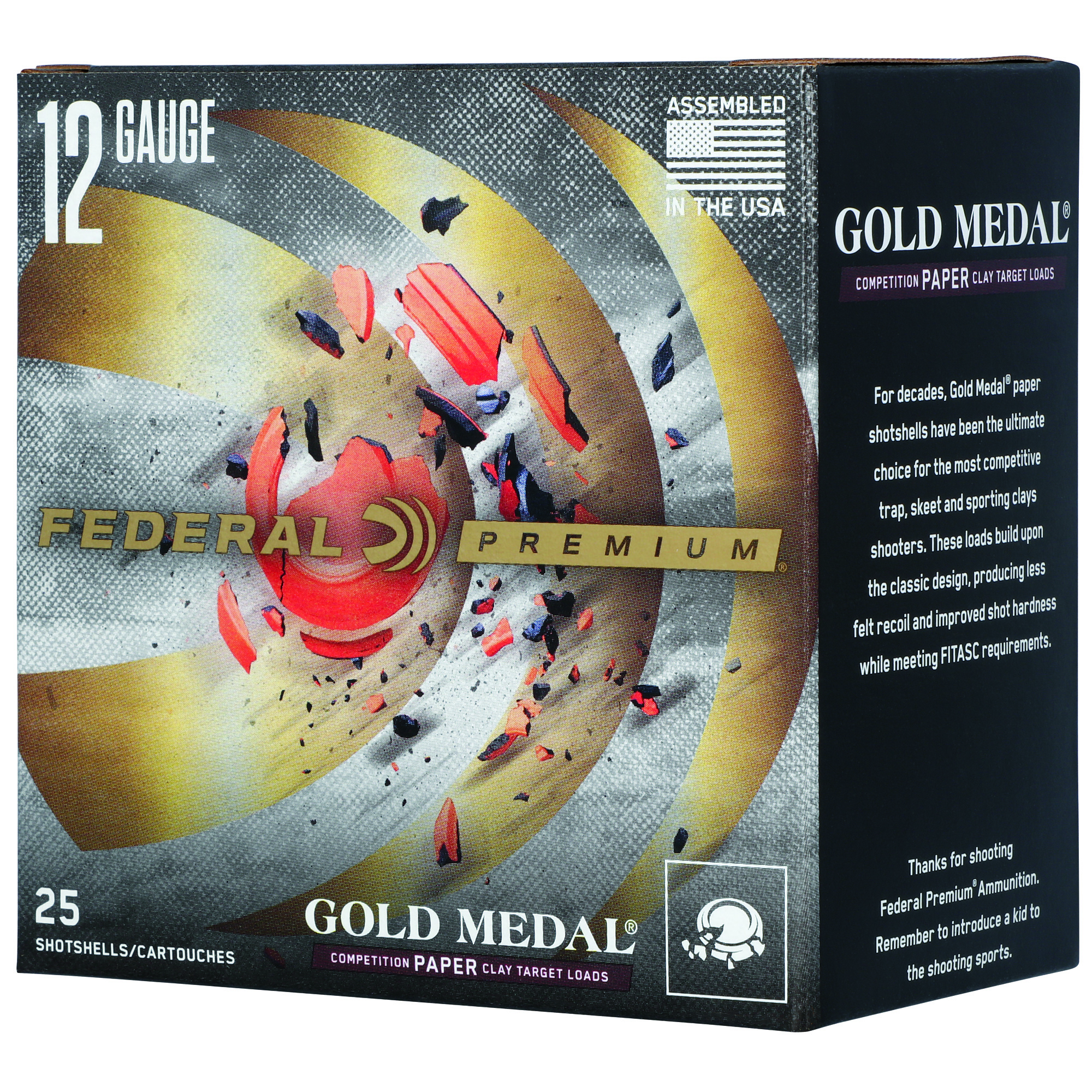 Federal Gold Medal 12 Gauge Lead Shot 7.5 Grain 25 Rounds
