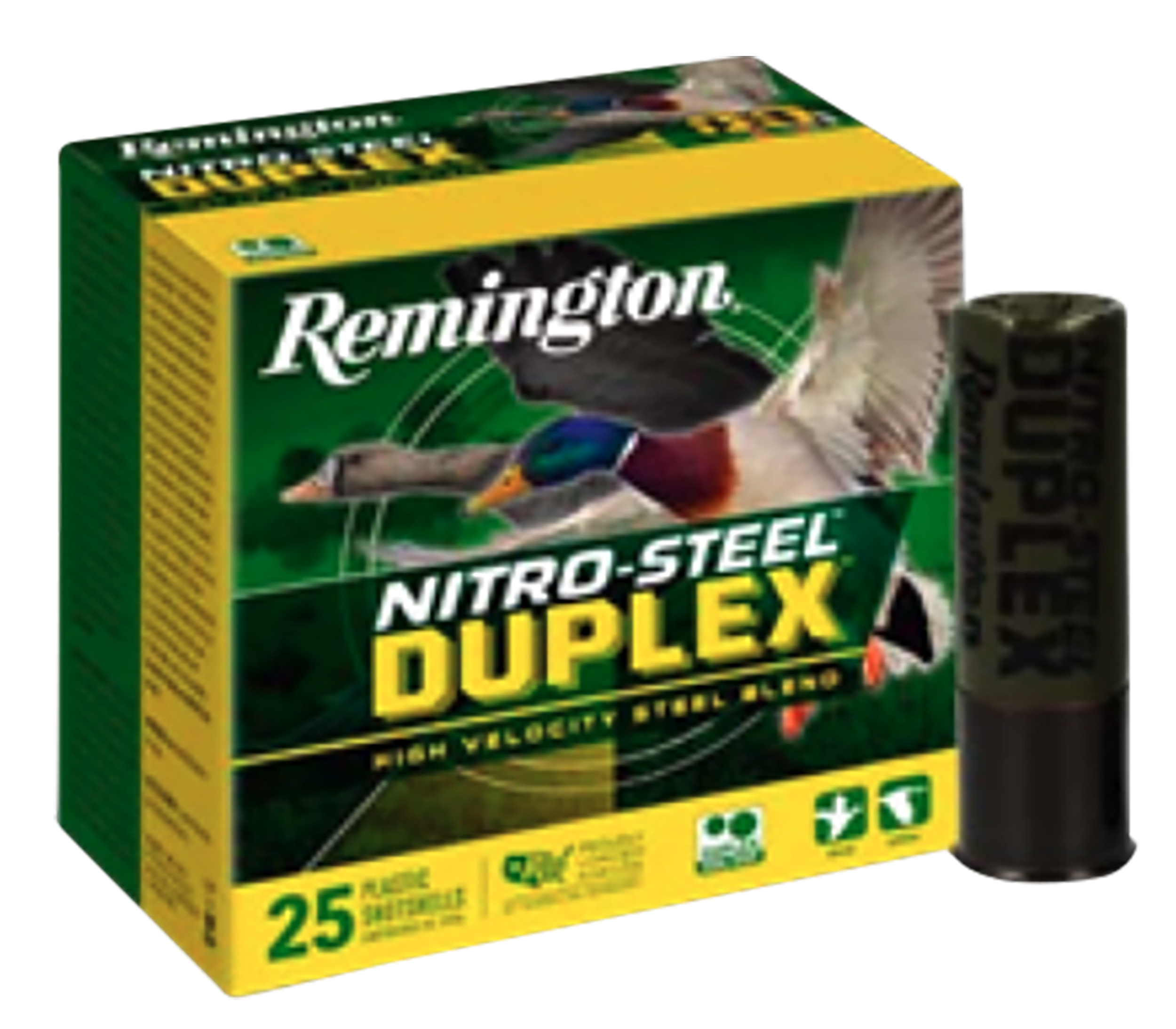 Remington R20323 12 Gauge Steel Shot BB and #2 1 1/4 Grain 25 Rounds