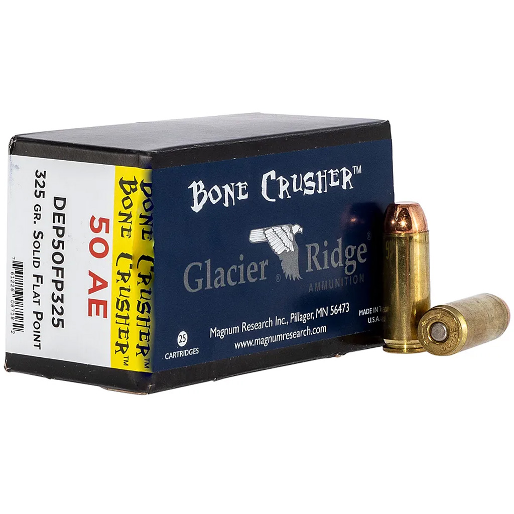 Magnum Research DEP50FP325 BoneCrusher  50AE 325gr Flat Point 25 Rounds