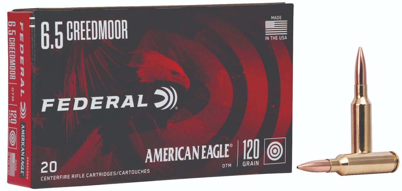 Federal, American Eagle, 6.5 Creedmoor, Open Tip Match, 120 Grain, 20 Rounds