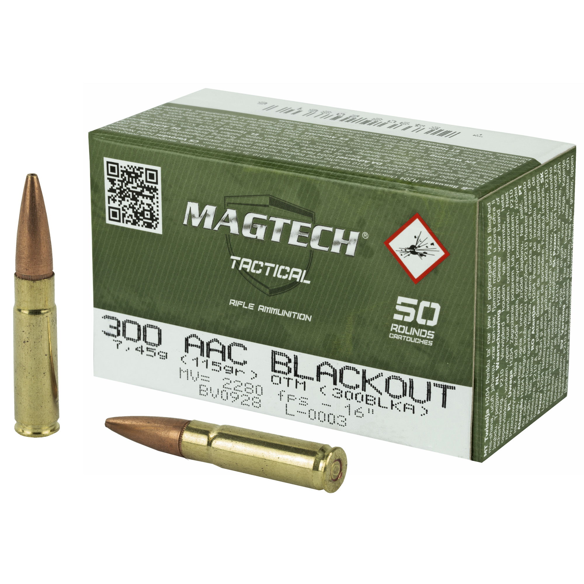 Magtech First Defense 300 Aac Blackout Open Tip Match 115 Grain 50 Rounds