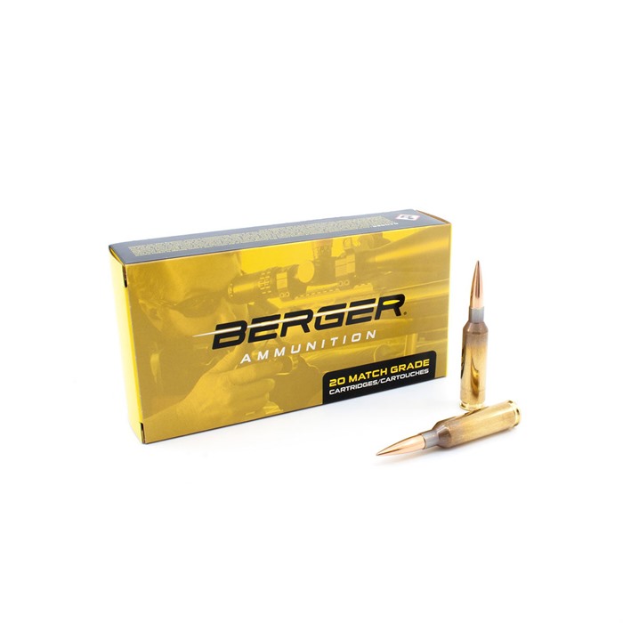 Bergara Target Rifle Ammunition 6mm Creedmoor Long Range Hybrid Target 109 Grain 20 Rounds