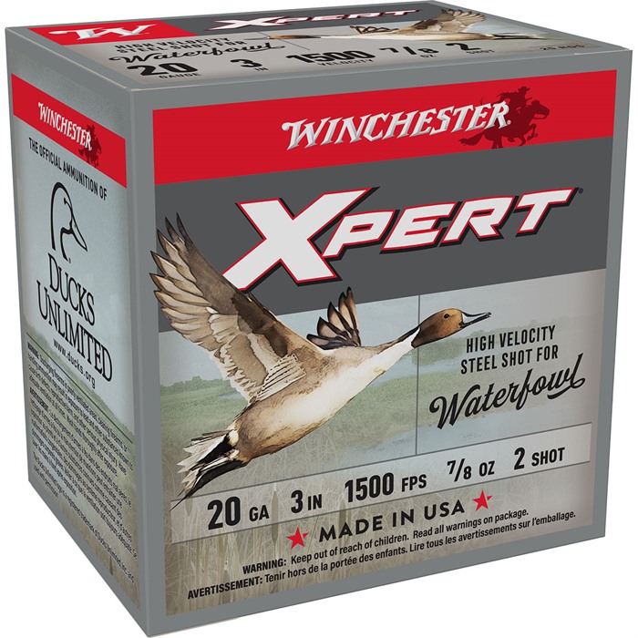 Winchester Super-X Xpert Hi-Velocity Steel 20 Gauge 2 Shot 7/8 Grain 25 Rounds