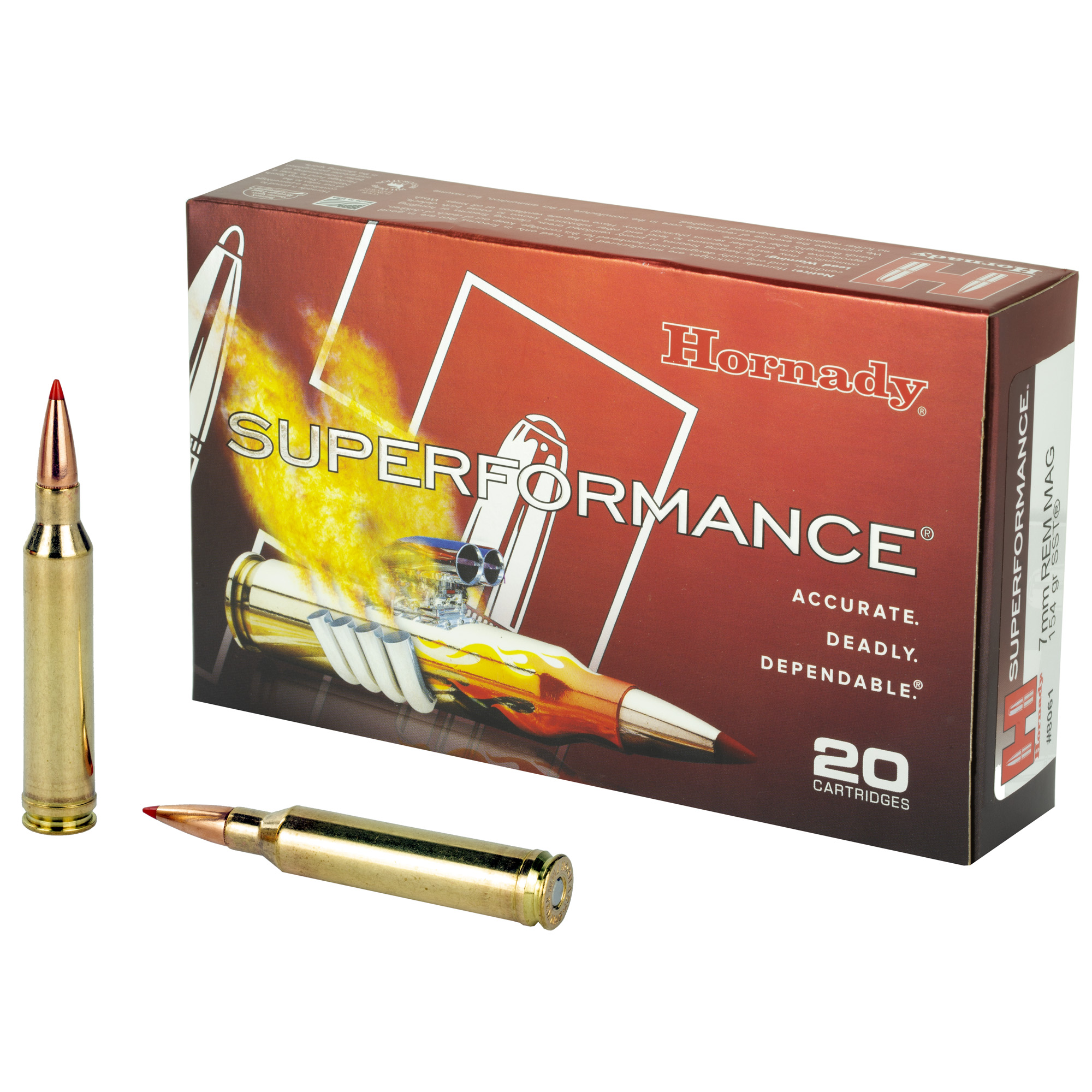Hornady Superformance Rifle Ammo 7mm Rem Mag 154 gr. SST 20 rd.