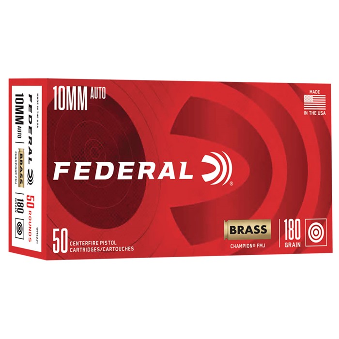 Federal Champion Training 10mm Auto Full Metal Jacket 180 Grain 50 Rounds