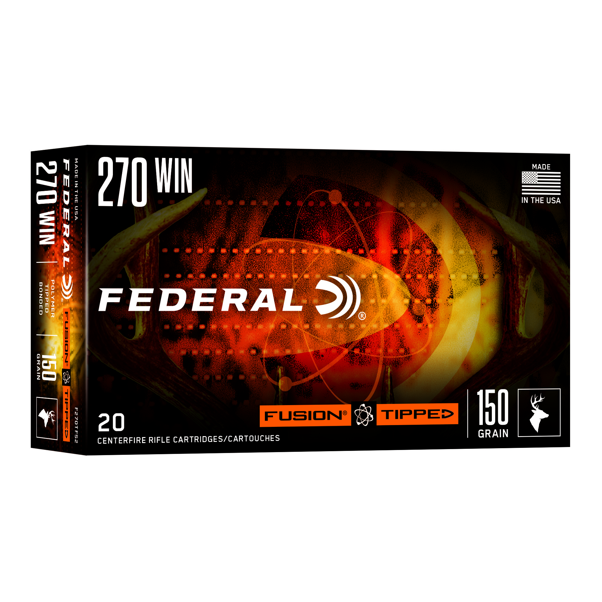Federal Fusion Rifle Ammo 270 Win. 150 gr. Tipped Fusion 20 rd.