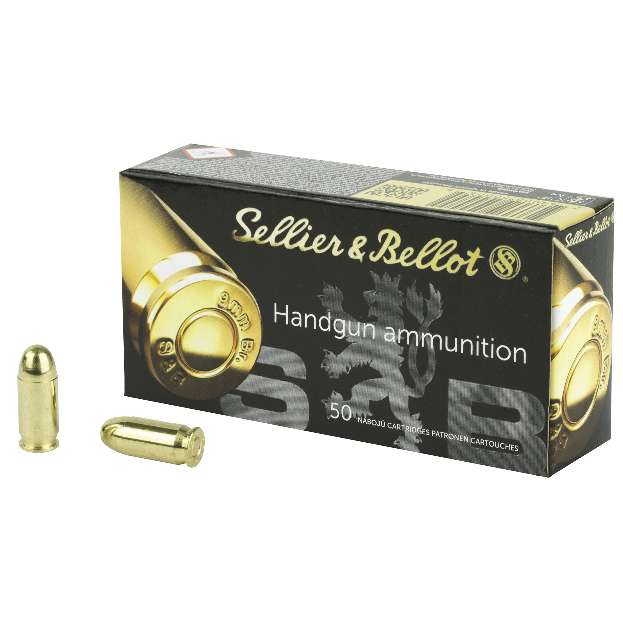 Sellier & Bellot, Browning Crt, 380 Auto, Full Metal Jacket, 92 Grain, 50 Rounds