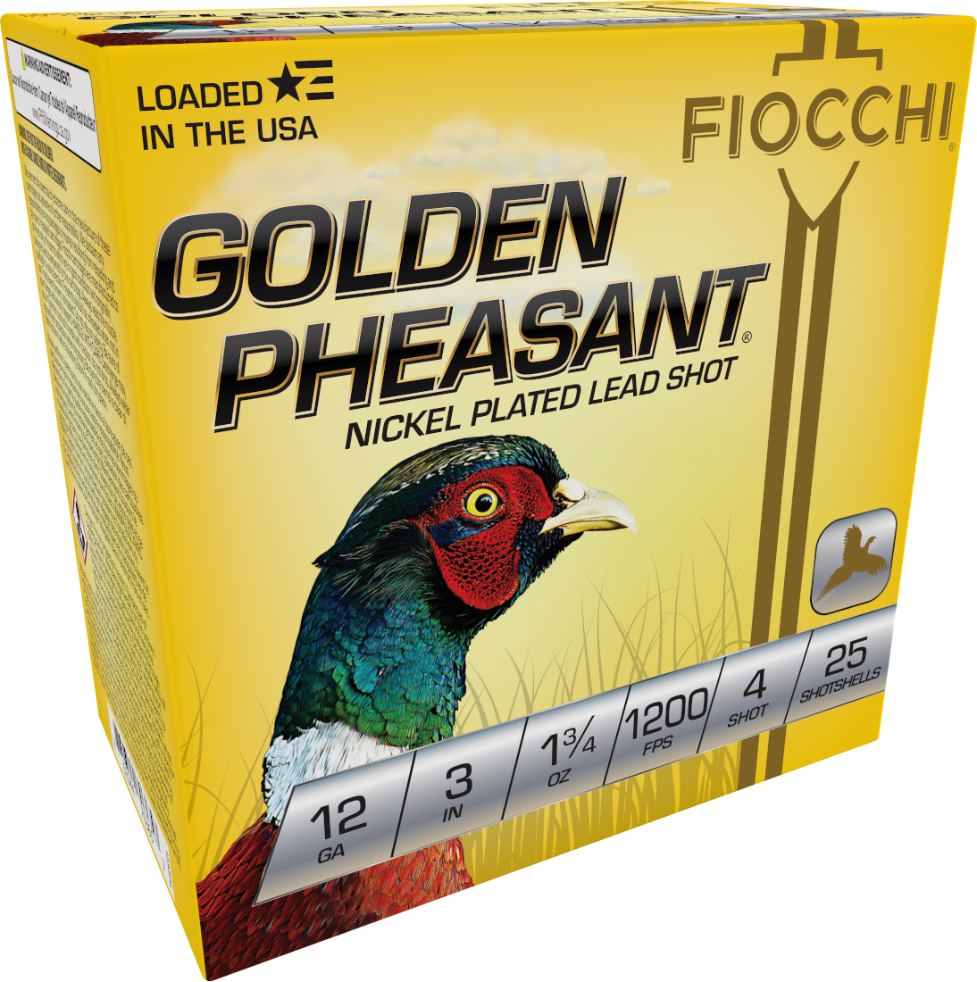 Fiocchi Golden Pheasant Extrema 12 Gauge 1 3/4 oz #4 Shot 25 Rounds