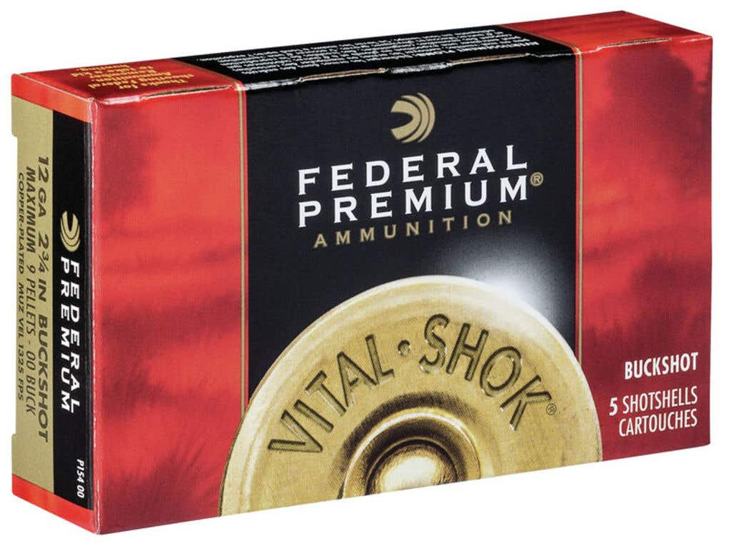 Federal Premium Vital Shok Shotgun Ammo 12 ga. 2.75 in. 9 Pellets 00 Buck 5 rd.