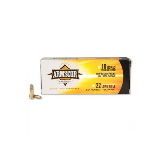 Armscor Ammo 22 Long Rifle High Velocity Hollow Point 36 Grain 50 Rounds