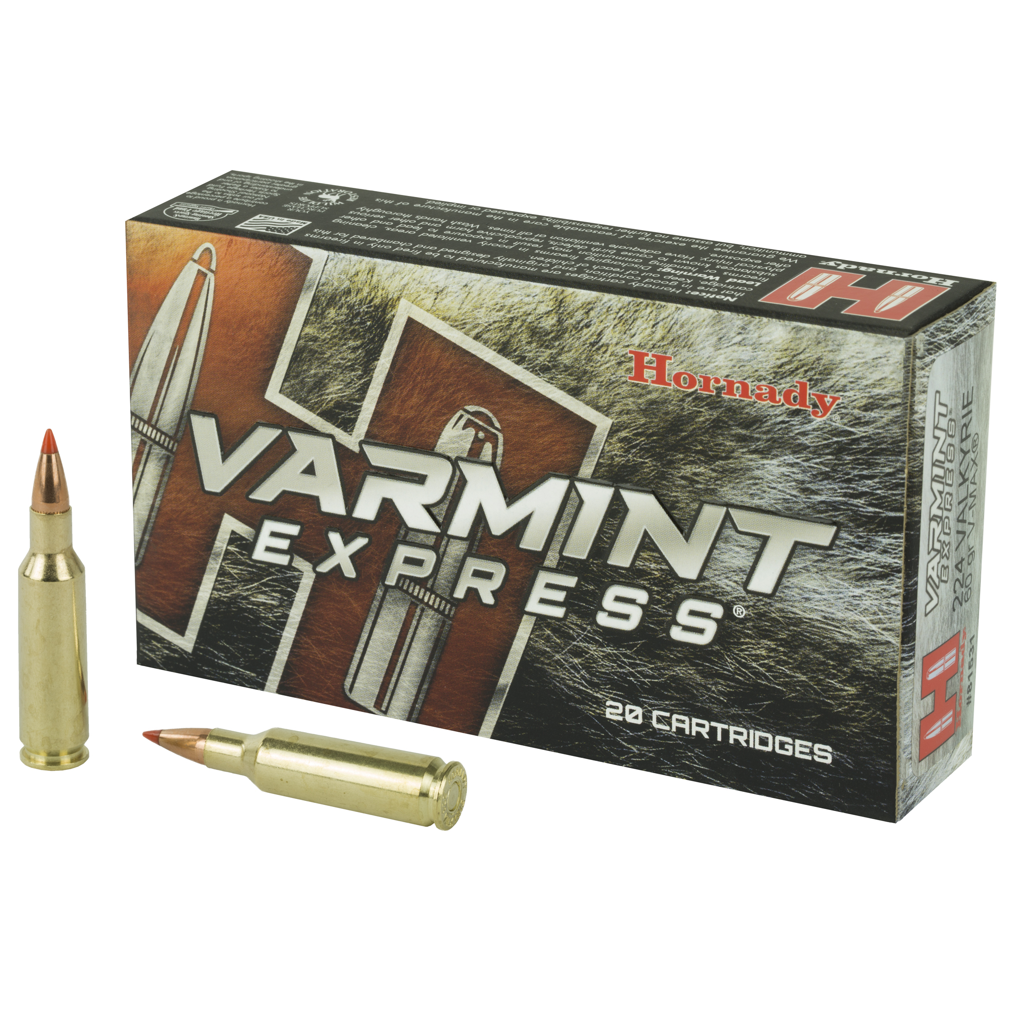 Hornady Varmint Express 224 Valkyrie Hornady V Max 60 Grain 20 Rounds