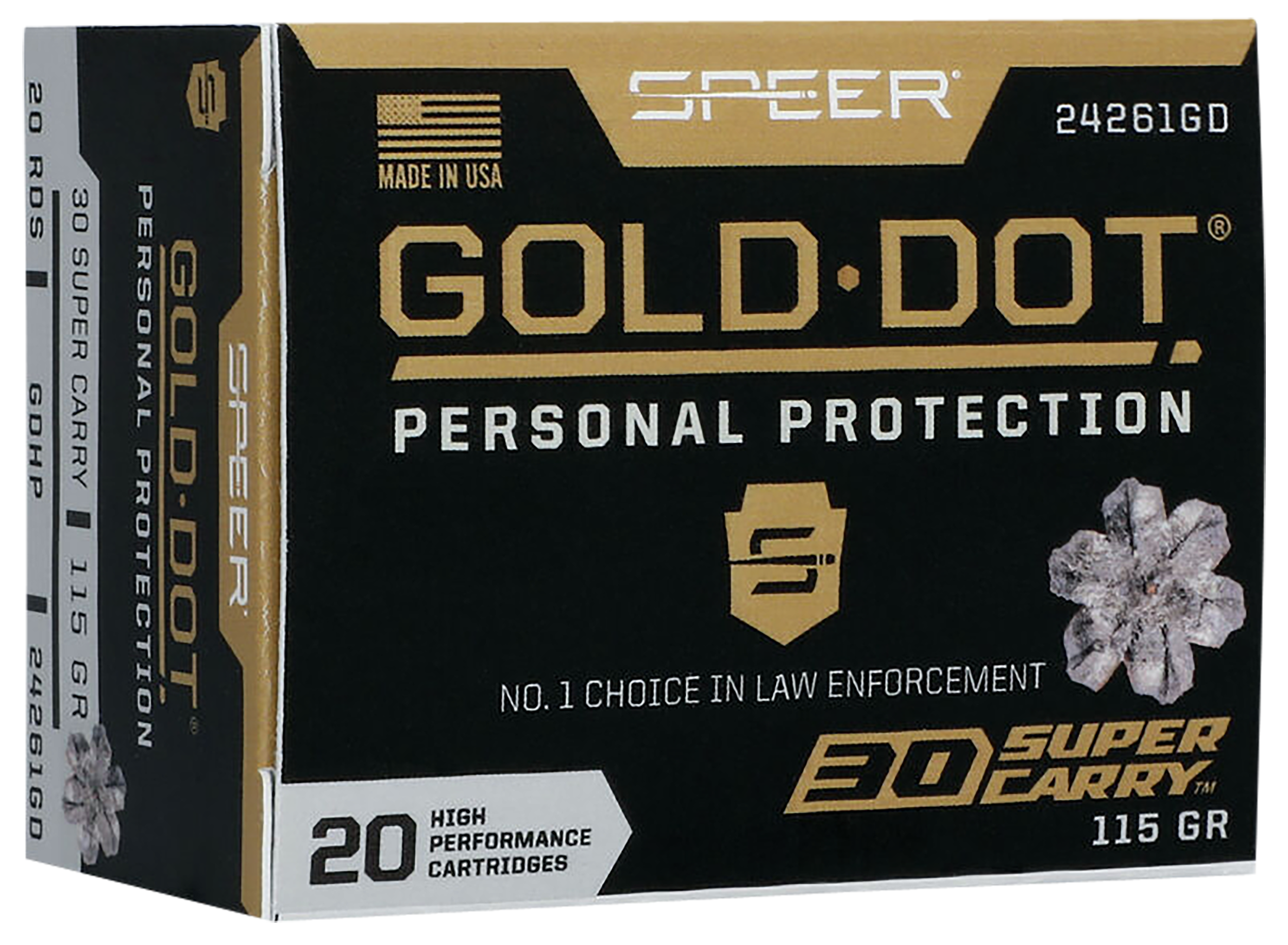 Speer Gold Dot 30 Super Carry Hollow Point 115 Grain 20 Rounds