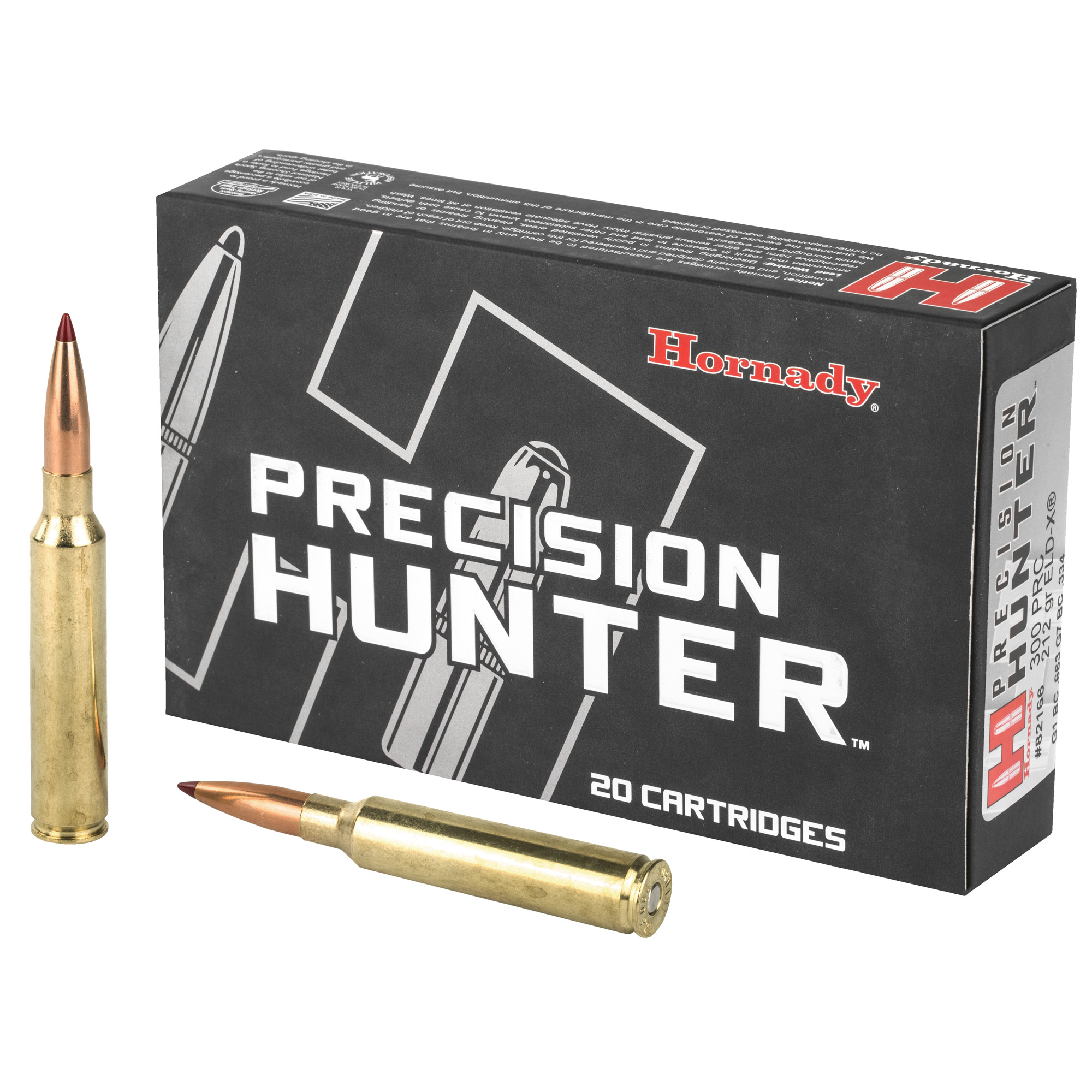 Hornady Precision Hunter, 300 PRC, Low Drag eXpanding, 212 Grain, 20 Rounds
