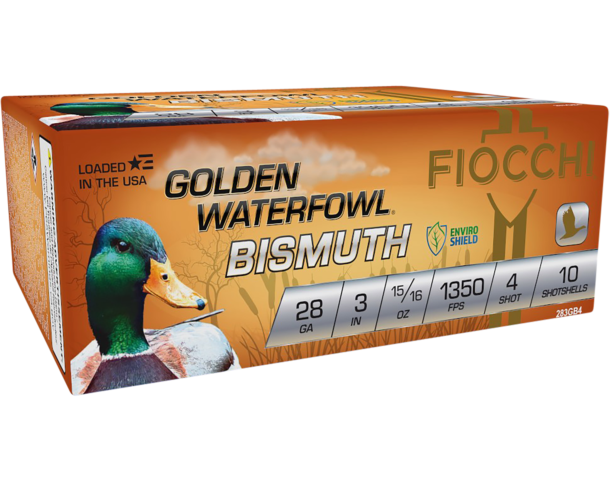 Fiocchi Golden Waterfowl Bismuth 28 Gauge Bismuth Shot 15/16 Ounce 10 Rounds