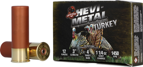 Hevi Shot Hevi Metal Turkey Loads 12 ga. 3 in. 1 1/4 oz. 4 Shot 5 rd.