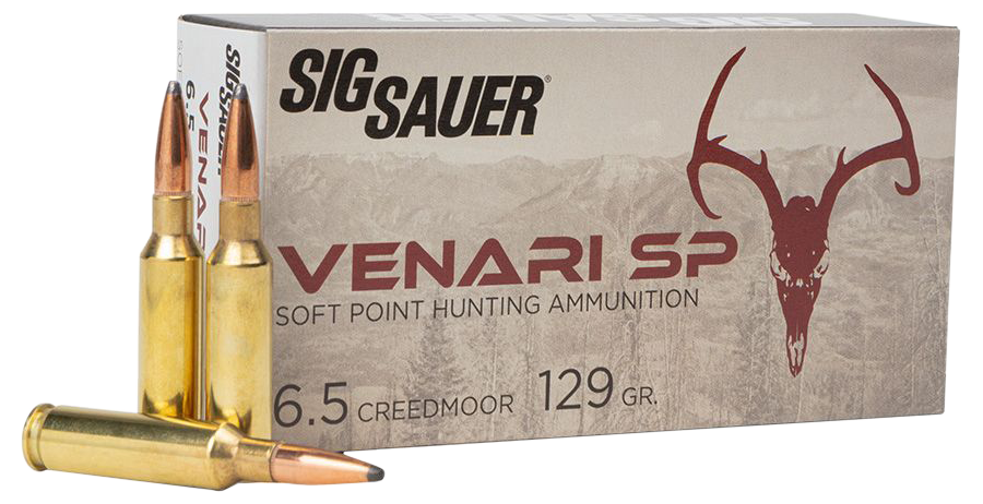 Sig Sauer V65CMSP12920 Venari  6.5Creedmoor 129gr Soft Point 20 Rounds