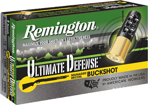 Remington Ultimate Defense 12 Gauge 00 Buckshot 8 Pellet 5 Rounds