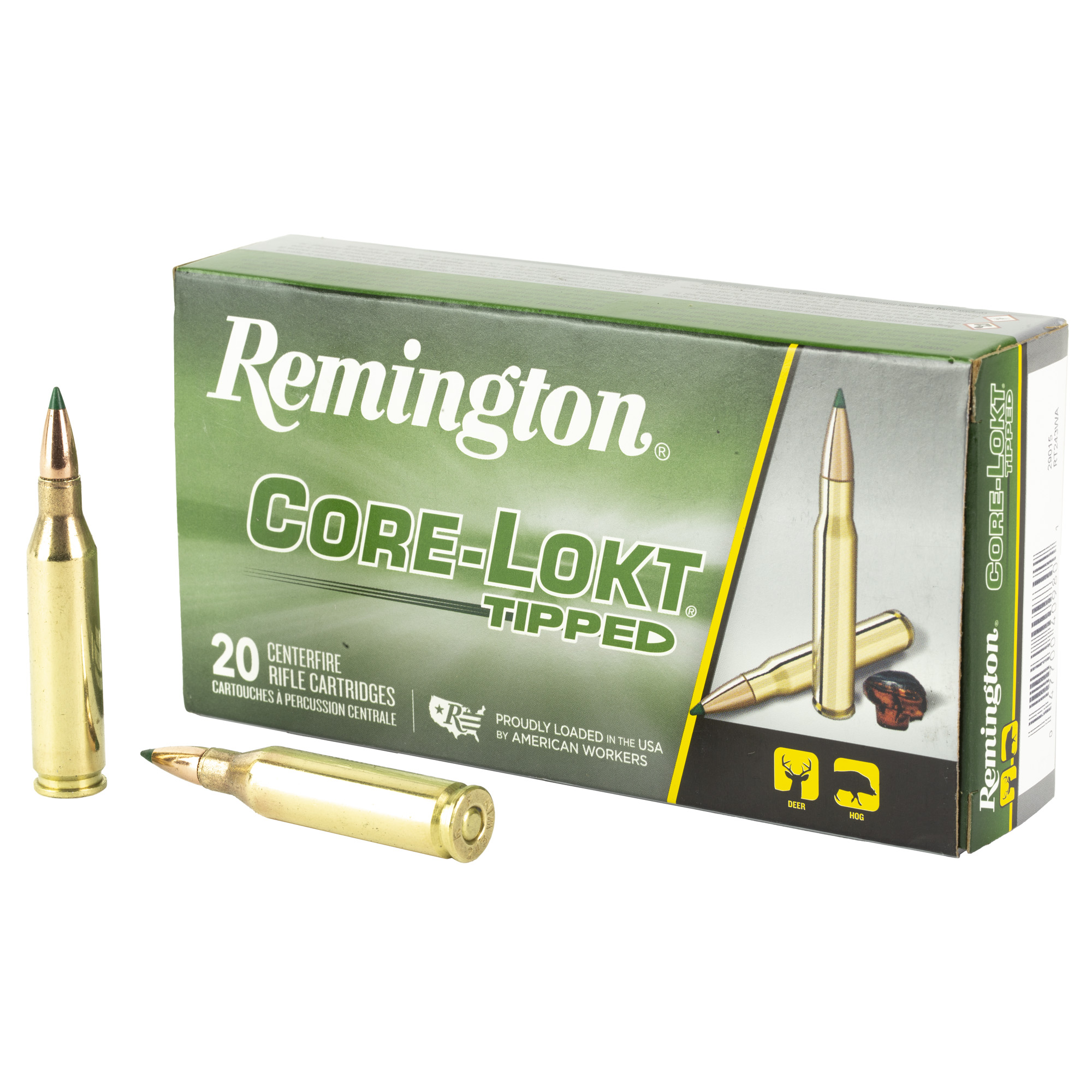 Remington Core Lokt Tipped 243 Winchester Core Lokt Tipped 95 Grain 20 Rounds