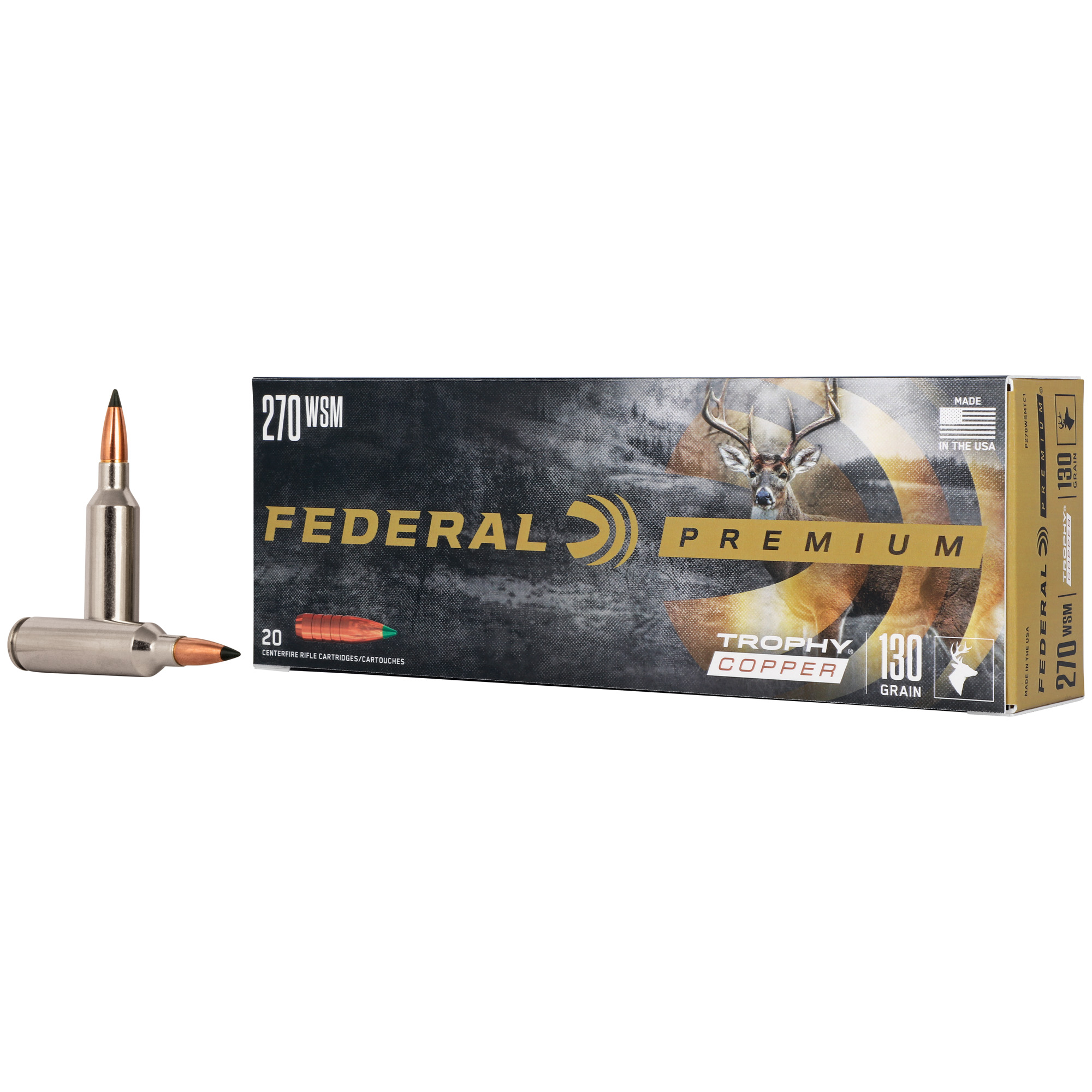 Federal Trophy Copper 270 WSM Copper 130 Grain 20 Rounds