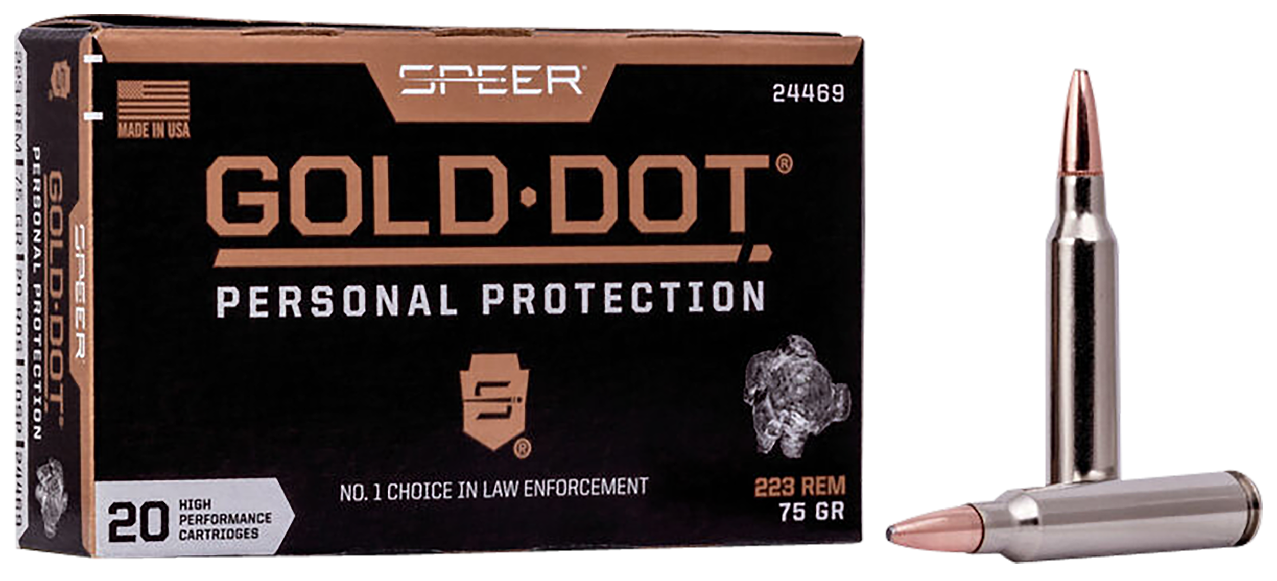 Speer Gold Dot Personal Protection 223 Remington Hollow Point 75 Grain 20 Rounds