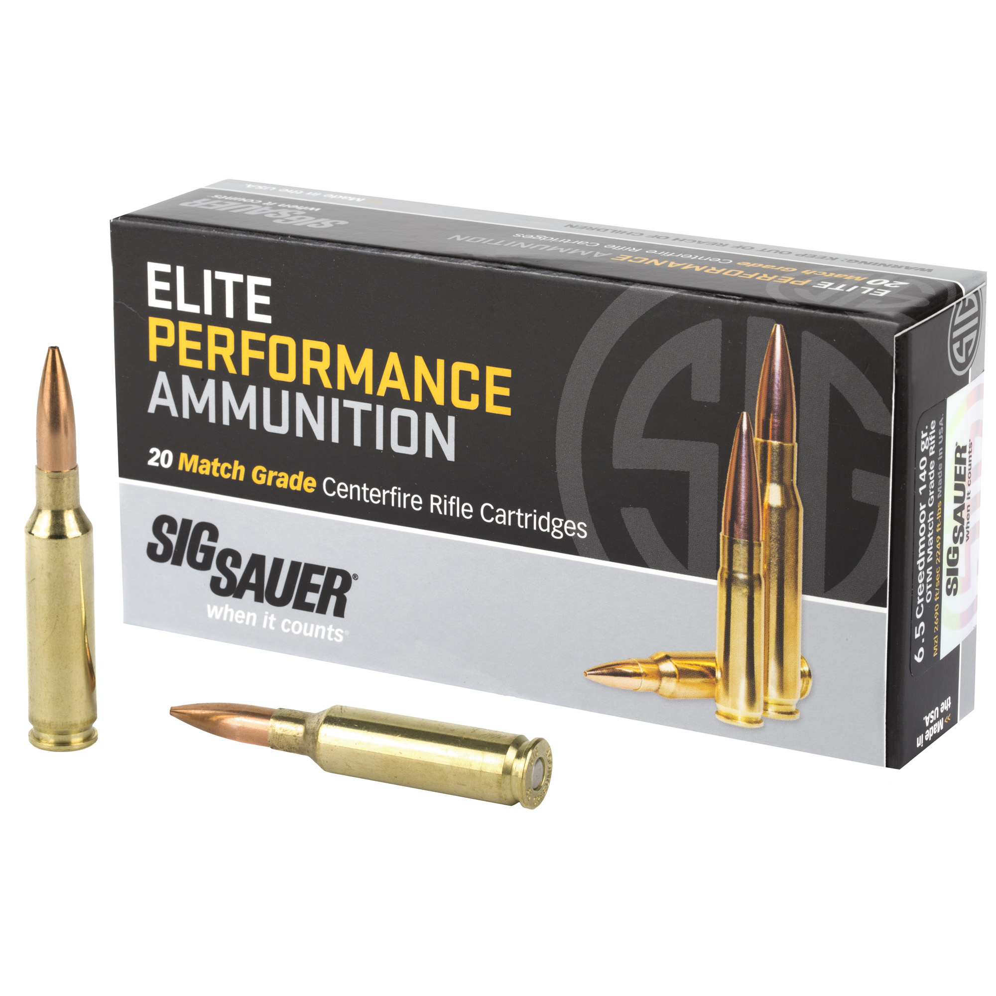 Sig Sauer Marksman Elite 6.5 Creedmoor Open Tip Match 140 Grain 20 Rounds