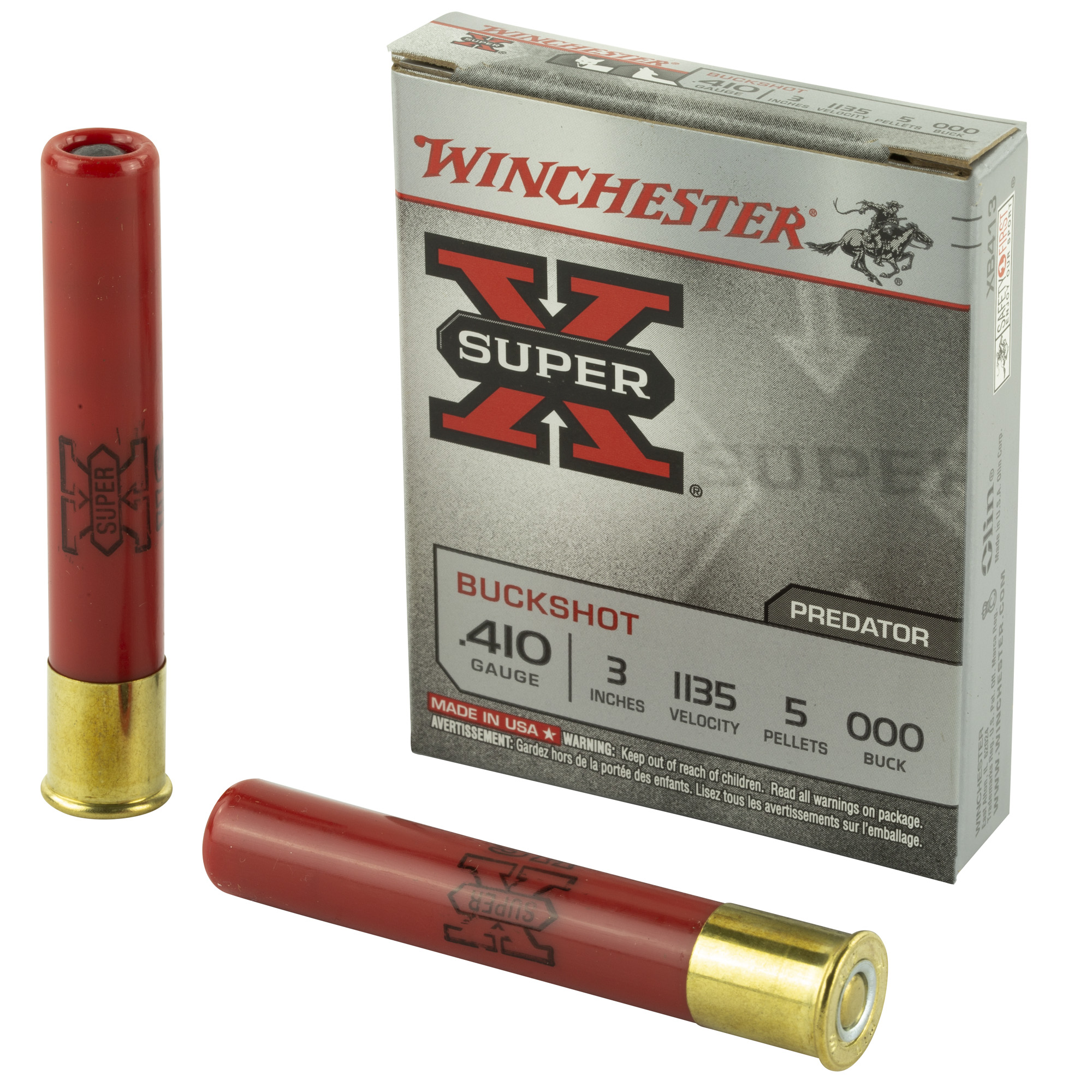Winchester Super-X Shot 410 ga. 3 in. 5 Pellets 000 Buck Shot 5 rd.